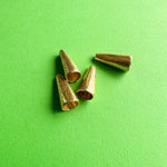 16mm Brushed Gold Smooth Bead Cone- 4 pack