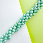 11mm Shiny Peruvian Amazonite Round Strand