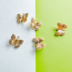 12mm Gold Plated Butterfly Charm