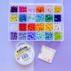 8mm Rainbow Rondelle Bead Box Set 500 pieces+