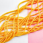 3mm Yellow Dyed Jade Rounds Strand