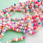 6mm Smooth Candy Rainbow Dyed Opal Rondelle Strand