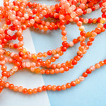 5mm Bright Carnelian Rounds Strand