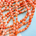 8mm Red Jasper Stone Barrel Bead Strand