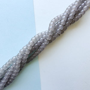 8mm Translucent Gray Glass Roller Strand