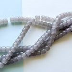 8mm Translucent Gray Glass Roller Strand