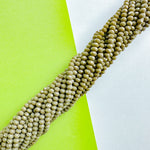 6mm Opaque Olive Green Crystal Rondelle Strand