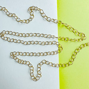 5mm Shiny Gold Oval Cable Chain