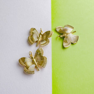 25mm Gold Plated Butterfly Charm