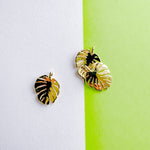 16mm Shiny Gold Monstera Leaf Charm