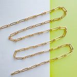 14mm Shiny Gold Decorative Paperclip Chain