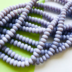 8mm Lilac Mist Glass Rondelle Strand