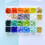 8mm Rainbow Roller and Rondelle Bead Box Set 500 pieces+