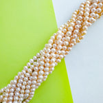 8mm Warm Tone Freshwater Pearl Round Strand