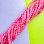 6mm Smooth Pink Dyed Jade Round Strand