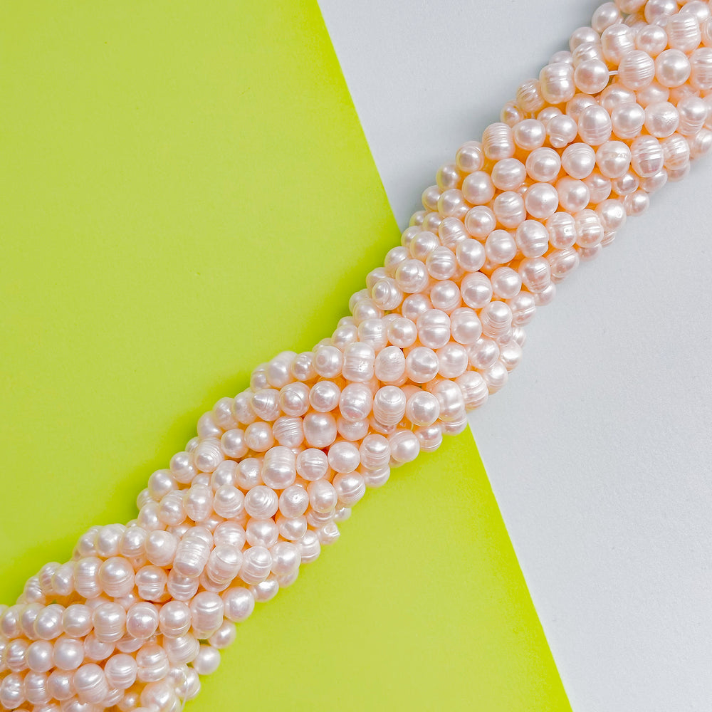 8mm White Freshwater Pearl Strand