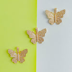 35mm Gold Plated Pave Butterfly Charm