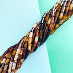 7mm Natural Agate Cylinder Barrel Strand