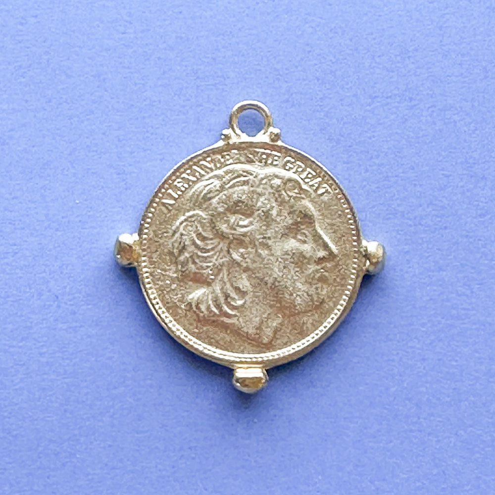 35mm Satin Gold Coin Charm