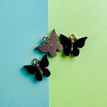 18mm Black Pearl Resin Butterfly Charm