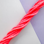 6mm Neon Coral Polymer Clay Heishi Strand