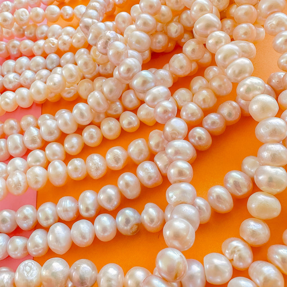 7mm Warm Freshwater Pearl Rounds Strand