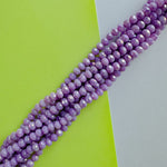 6mm Purple Swirl Diamond Crystal Rondelle Strand