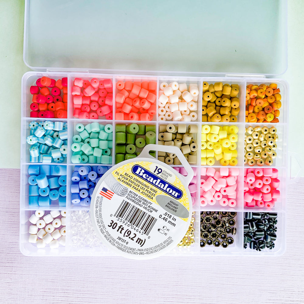 6mm Rainbow Barrel Variety Bead Box Set 600 pieces+