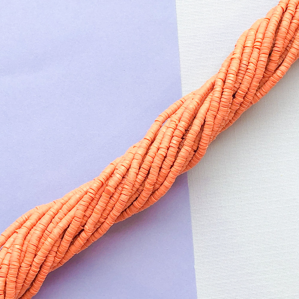 2mm Carrot Polymer Clay Heishi Strand