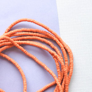 2mm Carrot Polymer Clay Heishi Strand