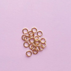 Shiny Gold Open Jump Rings - Pack of 20 - Christine White Style