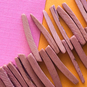 25mm Mauve Wood Spikes Strand - Beads, Inc.