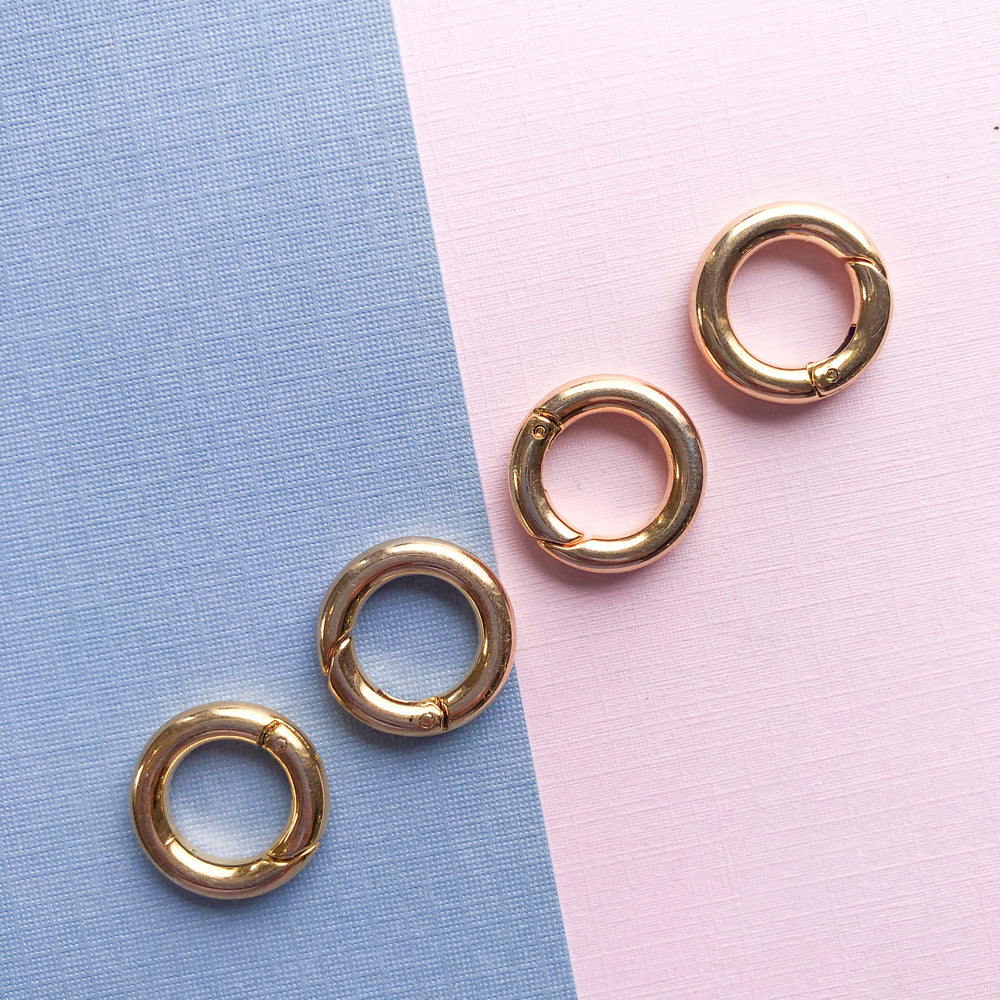 18mm Shiny Gold Charm Enhancer Ring