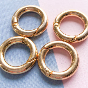 18mm Shiny Gold Charm Enhancer Ring