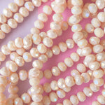 8mm Opaque Diamond Blush Crystal Rondelle Strand