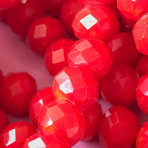 8mm Bright Red Faceted Chinese Crystal Strand - Beads, Inc.