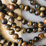 10mm Smooth Tigers Eye Round Strand