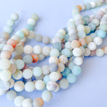 8mm Matte Amazonite Rounds Strand