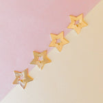 24mm Brushed Gold Star - 4 Pack