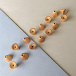 10mm Vintage Wood Bells - 15 Pack