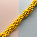 8mm Yellow Faceted Crystal Rondelle Strand