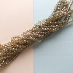 6mm Gold Smoke Shadow Faceted Chinese Crystal Rondelle Strand