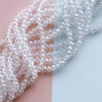 4mm Diamond Finish Clear Faceted Chinese Crystal Strand