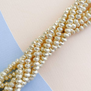 6mm Brushed Gold Bicone Strand