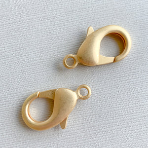 27mm Brushed Gold Lobster Claw Clasp - Pack of 2