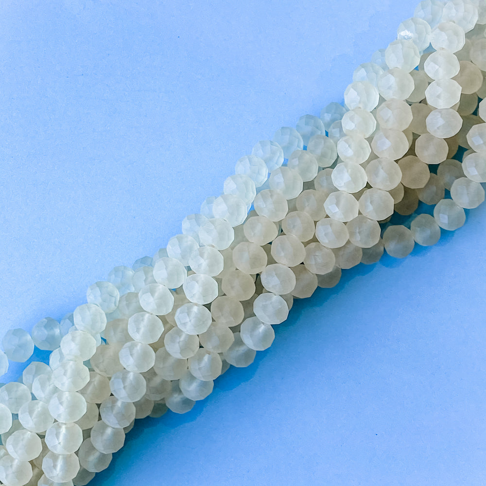 10mm Matte Smoke Faceted Chinese Crystal Strand