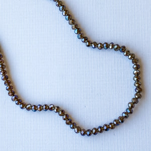 6mm Iridescent Chocolate Faceted Chinese Crystal Strand