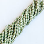 8mm Mystic Lime Faceted Crystal Rondelle Strand