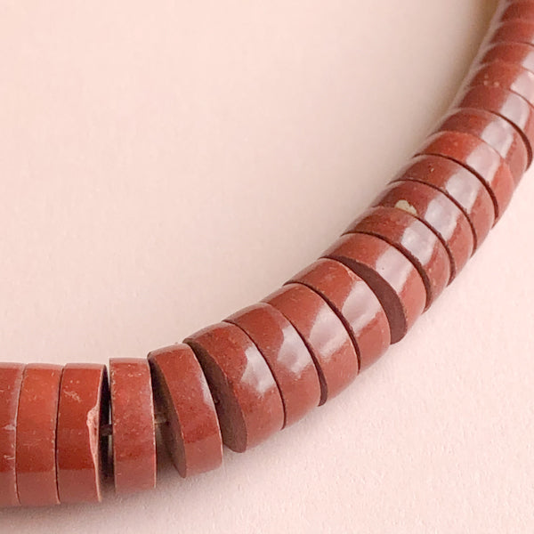 4-12mm Graduated Red Jasper Strand - Christine White Style