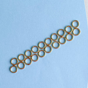 6mm Shiny Gold Plated Soldered Jump Rings - 20 Pack